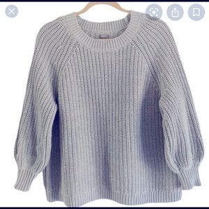 AERIE Gray Chunky Knit Sweater